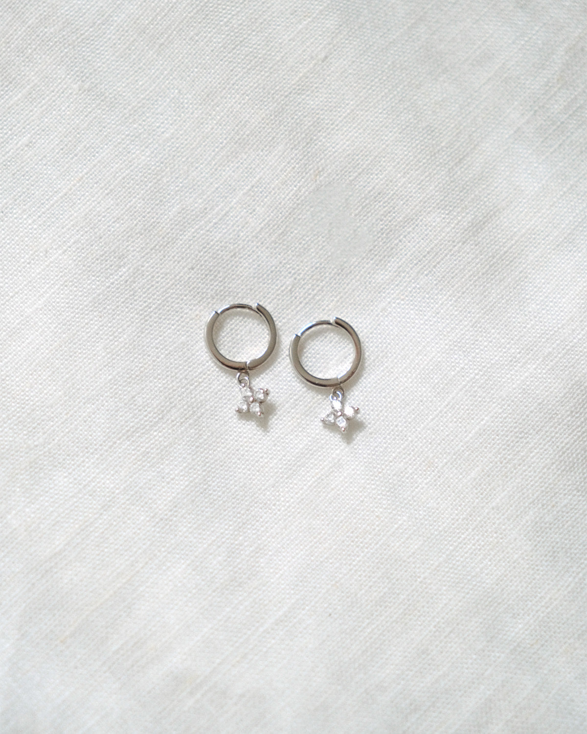 Aspyn Dangle Huggies in Silver