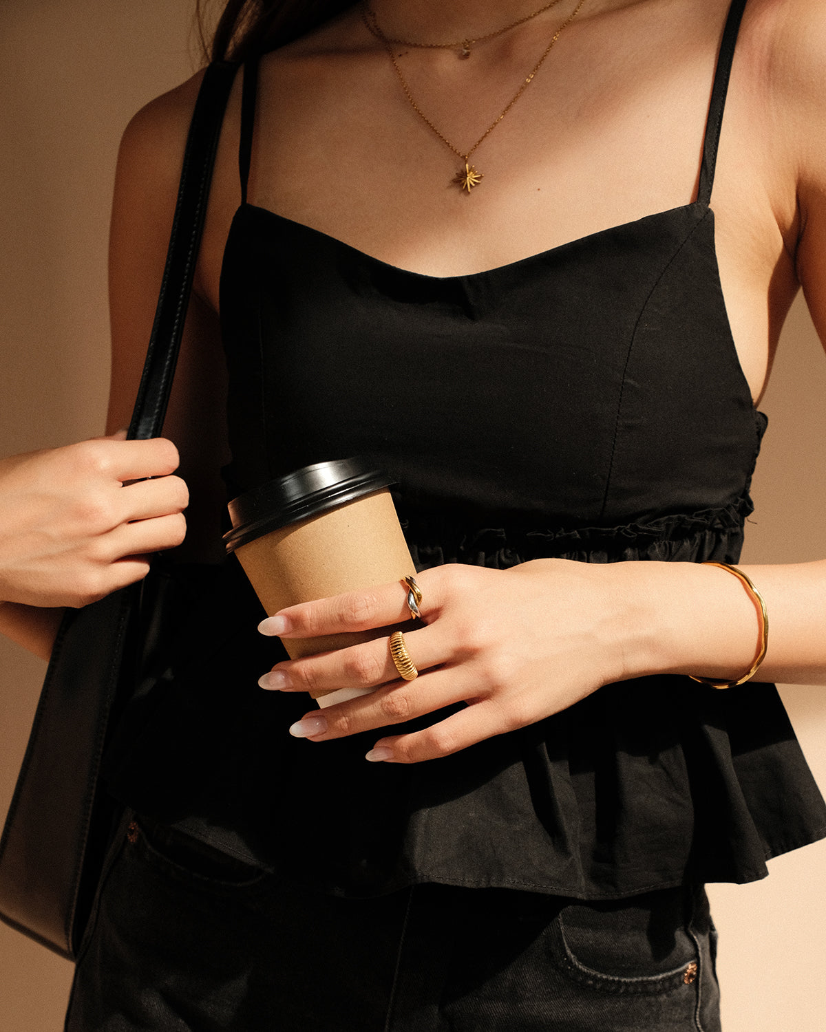 Gemma Molten Gold Bangle