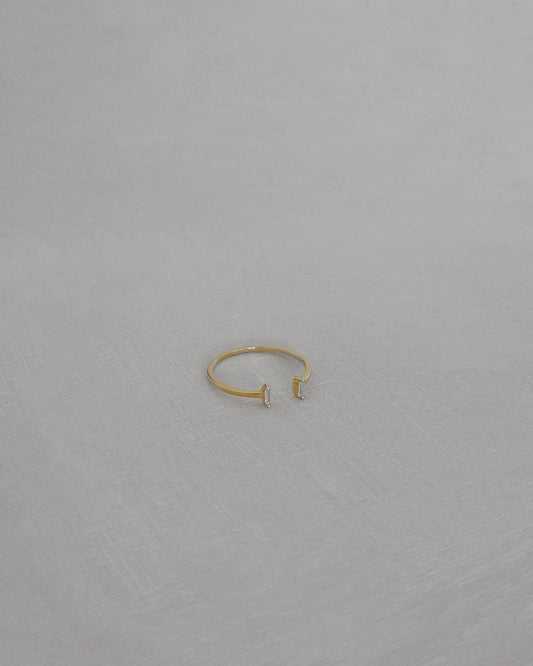 Gold Eloise White Topaz Ring