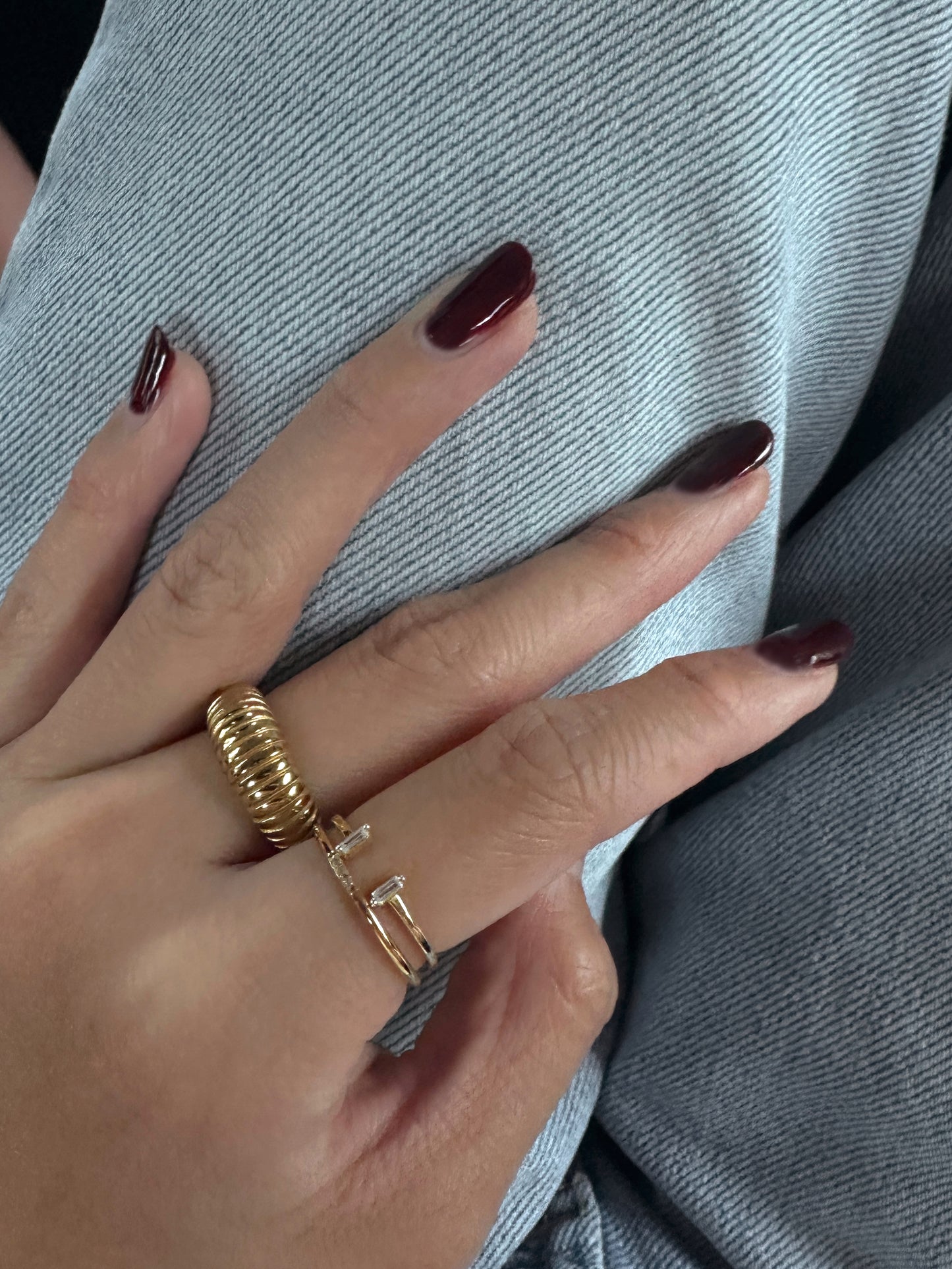 Gold Eloise White Topaz Ring