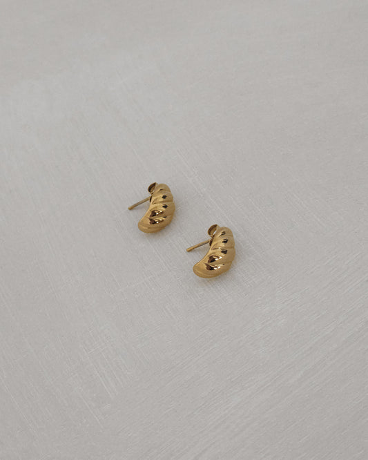 Gold Inez Croissant Earrings
