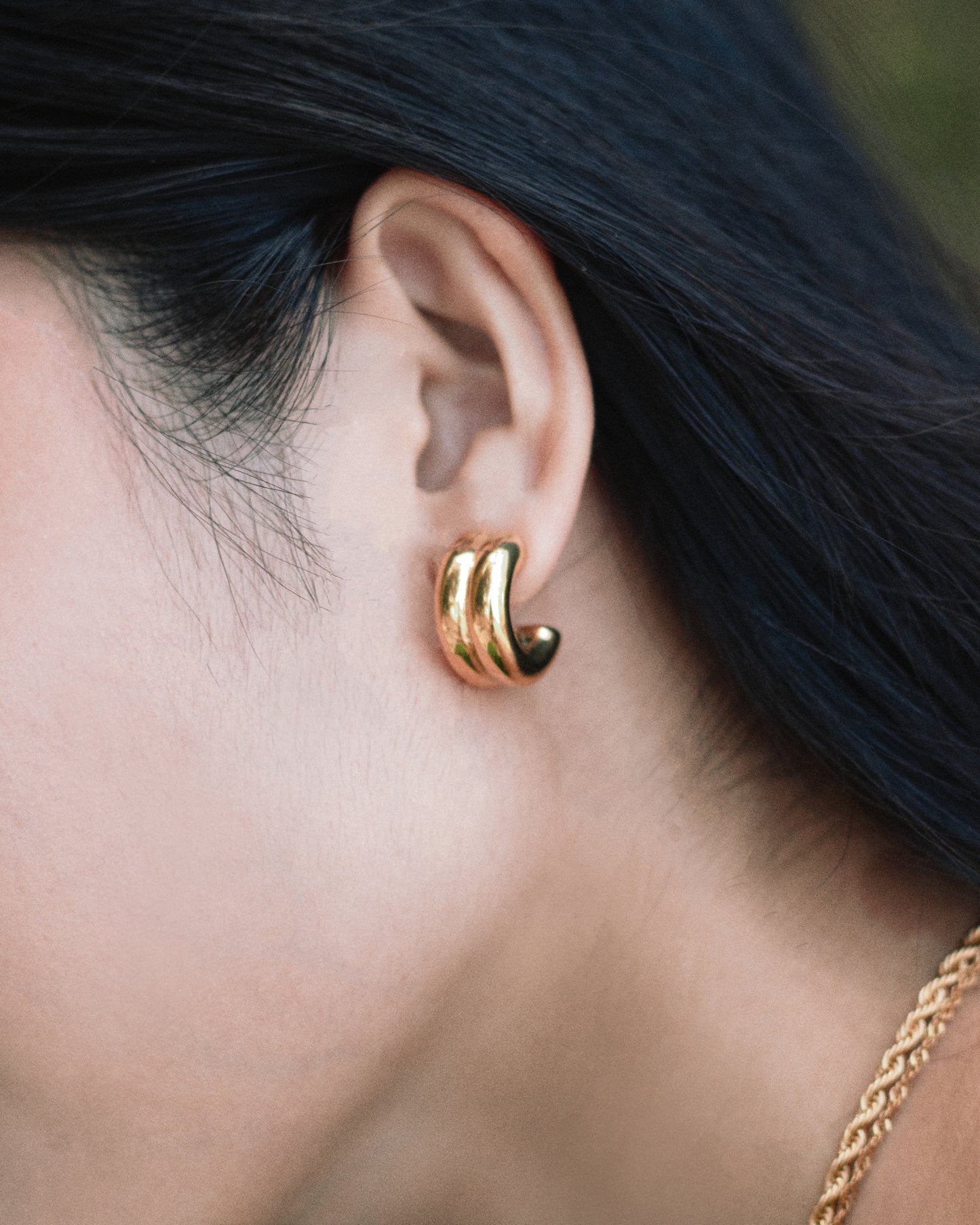 Klara Gold Hoop Earrings | Tarnish free and waterproof jewellery – Olea  Studios