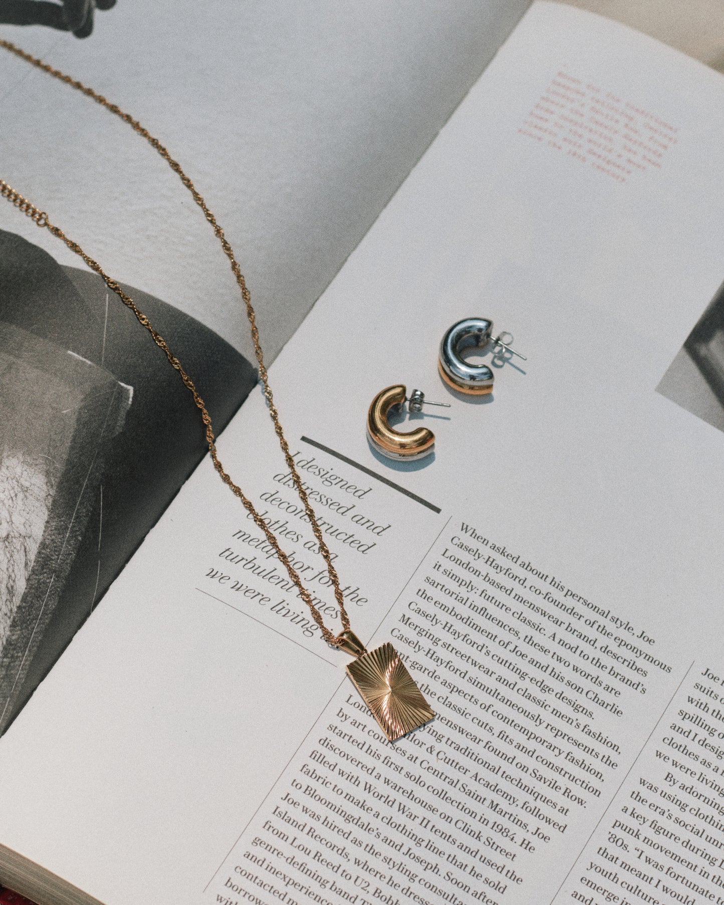 Klara Duo-Metal Hoop Earrings