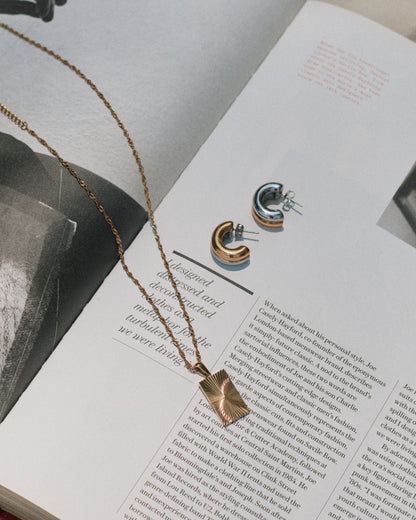 Klara Duo-Metal Hoop Earrings