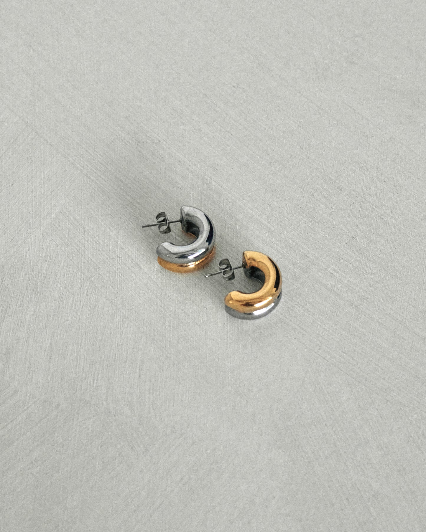 Klara Duo-Metal Hoop Earrings